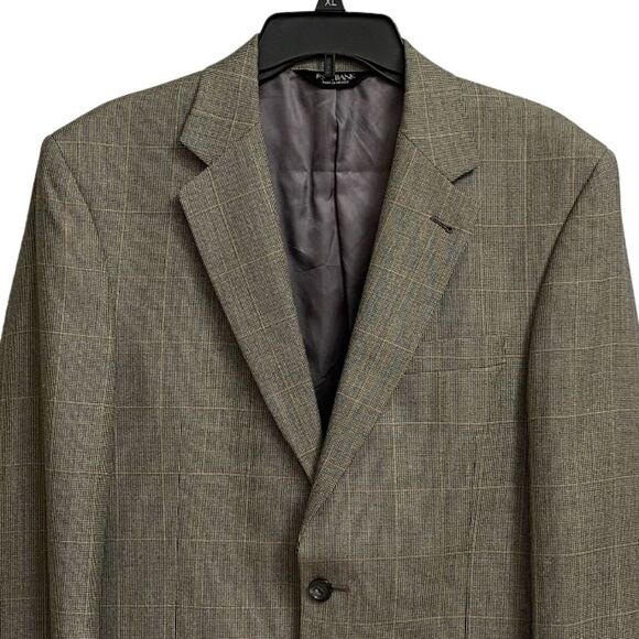 Jos. A. Bank Signature Collection Gordon Blazer 38 Houndstooth Plaid Silk Wood - Picture 2 of 16